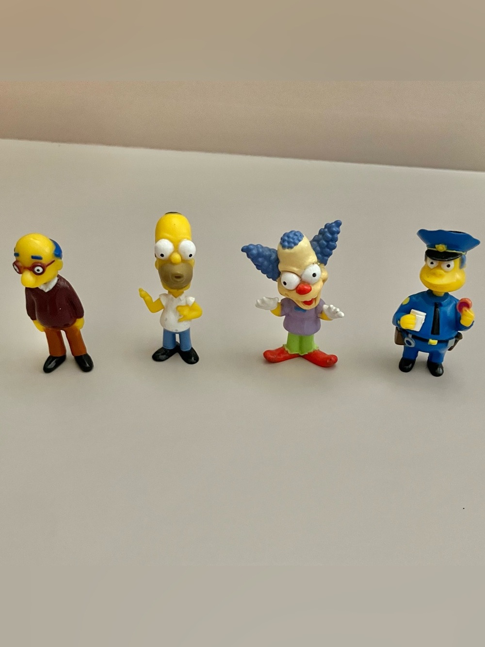 Vtg THE SIMPSONS  2" Mini Bobble Head Figures lot (4) Collectable